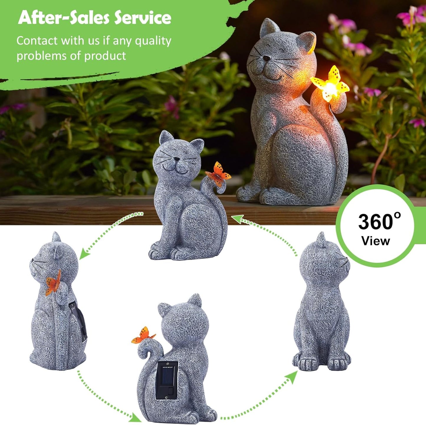 Cat Outdoor Statues for Garden