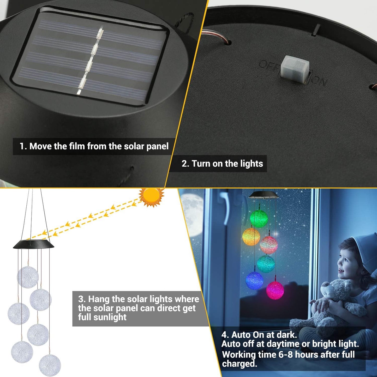 Toodour Solar Wind Chime